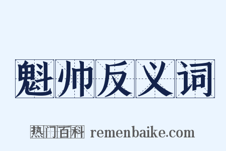 魁帅反义词是什么意思的图片